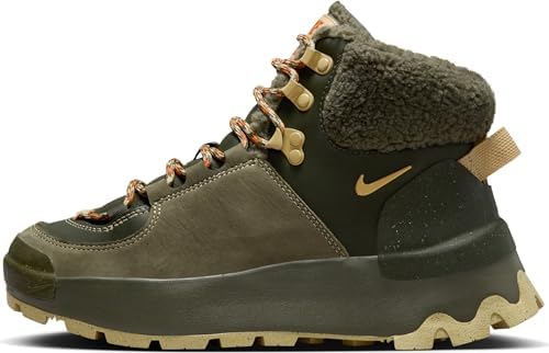 Nike Kadın City Classic Boot PRM yüksek, Haki Kargo Haki Susam