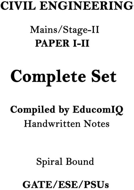 Civil Engineering Paper 1 And 2 Handwritten Notes Of Mains | Desertcart ...