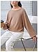 SweatyRocks Girl's Long Sleeve Ribbed T Shirt Round Neck Loose Pullover Tops Khaki 8Y