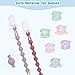 Babygoal Silicone Pacifier Clips 6 Pack, Pacifier Holder Clip for Baby Boy Girl Fits All Pacifier,Binky,Teething Toys and Teether-Neutral Color