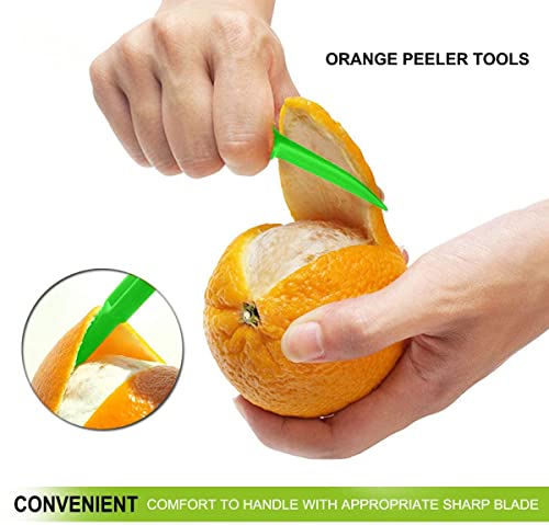 S-Shine Citrus Peeler In Bright Orange Color - Replaces Tupperware Peeler (2Pcs (Fresh Green)) #TOP3