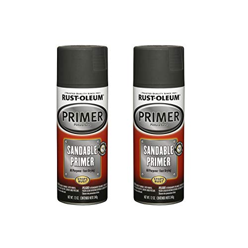 Image of Rust-Oleum Automotive Sandable Primer Spray, Black | Rust Preventive | Fast Dry | Multi Surface | Sands Smooth | Comfort Tip | Any-Angle Spray