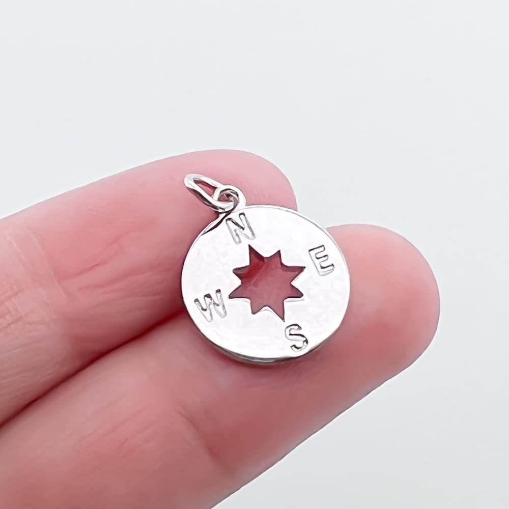 Sterling Silver Compass Necklace for Women, I'd Be Lost Without You, Wife Gift, Girlfriend Gift Necklace, Best Friend Gift 18 inches
