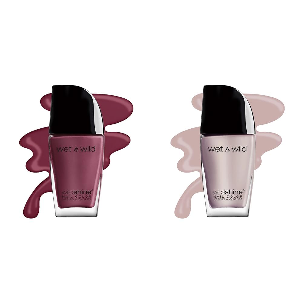 wet n wild Wild Shine Nail Polish Purple Grape Minds Think Alike and Yo Soy Nail Colors Bundle
