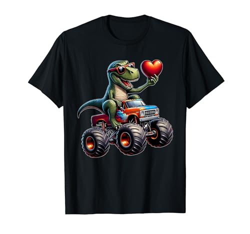 Monster Truck T-Rex Dinosauro di San Patrizio per bambini Maglietta