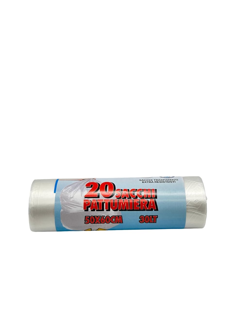 Sacchi pattumiera 50X60, 50 rotoli da 20pz, 1.000 sacchetti New Green NU HDPE (Trasparente)