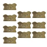EXCEART Lot de 10 fermetures à vis pour portefeuille, porte-monnaie, cadenas, petits fermoirs à tête de cochon en métal à visser pour sac à main, bagages, portefeuille, fabrication (laiton)