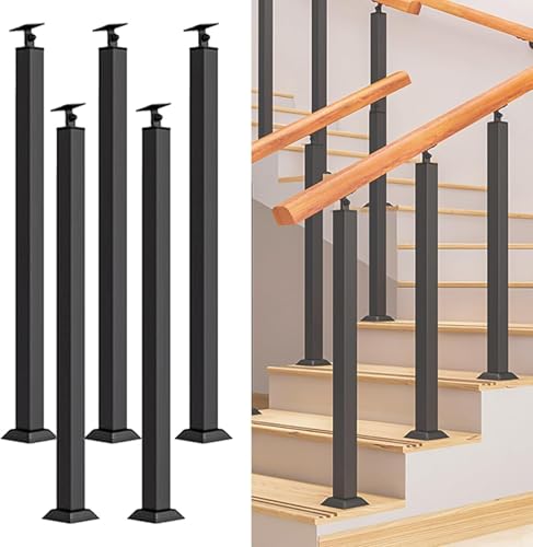 Rampe d'escalier en fer forgé stable pour sécuriser la descente des marches de terrasse