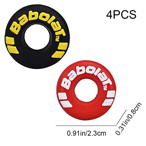 Xixilinruiyun 4 Piece Rubber Tire Shape Vibration Dampener Durable Tennis Racket Shock Absorber Soft Tennis Accessory Great For Tennis Players #TOP1