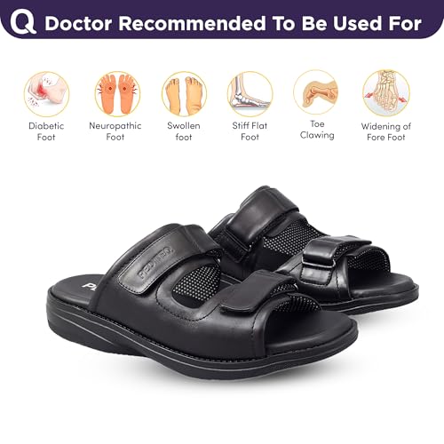 Image of DC2 Auckland Diabetic Sandals for Men | Neuropathy Footwear | High Adjustability | Wide Fit | Seamless Lining | Genuine Leather Sandals