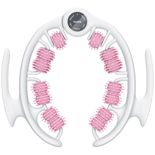 bedee Manuelles Anti-Cellulite Massagegerät - Abnehmbare Massageköpfe und Rollen zum Anheben, Straffen und Glätten der Haut, Oberschenkel und Gesäß, Rosa