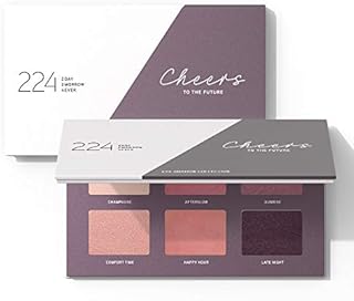 224 Cosmetics Eyeshadow Palette Cheers To The Future - natural, vegan , cruelty free - feel good formulas , free from parabens and silicones - 6 Plum shades