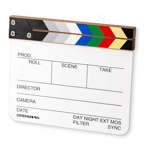 Clap de cinéma Openmoon en acrylique pour décor et vidéo YouTube