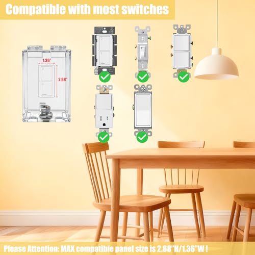Groword Light Switch Guard Cover, Child Safety Switch Plate with High-Strength PVC Fully Enclosed Design, Baby Proof Outlet Covers Prevent Accidental On/Off by Kids (1 Pack)”