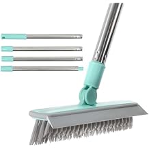 Pool Brush V-Shape Brush with 63" Adjustable Long Handle,Shower Swimming Pool Brush for Glass Doors,Bathroom,Kitchen,Tile,Marble Floors,Deck,Hallways