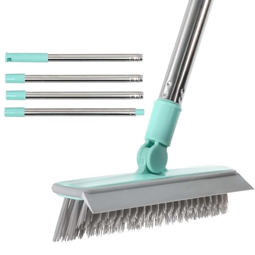 Pool Brush V-Shape Brush with 63\" Adjustable Long Handle,Shower Swimming Pool Brush for Glass Doors,Bathroom,Kitchen,Tile,Marble Floors,Deck,Hallways