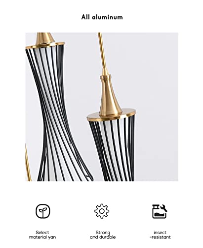 Lustre long escalier éclairage grand volume duplex LED cristal - 7