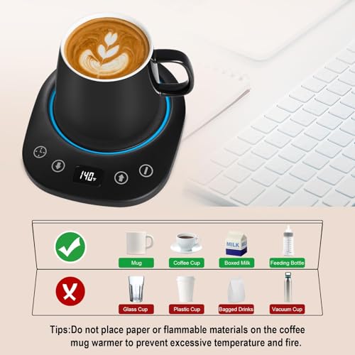 image for HYRIXDIRECT Coffee Mug Warmer, 7 Temp Settings 1-12H Timer & Fast Heat