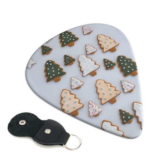Christmas tree Guitar Picks Plectrums,Thin Guitar Picks For Electric Guitar Acoustic Guitar,Guitar Pick 6 Pack Guitar Pick Holder - Guitar Accessories Guitar Picks Triangle 0.46mm,0.71mm,0.96mm