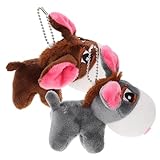 Petit porte-clés âne - ayant une couleur simple, une forme d'âne, un matériau souple avec un savoir-faire raffiné, un porte-clés en peluche