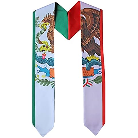 Del Mex Mexico Flag Graduation Stole Sash Latino Hispanic Mexican Cover