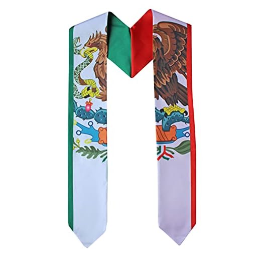 Del Mex Mexico Flag Graduation Stole Sash Latino Hispanic Mexican