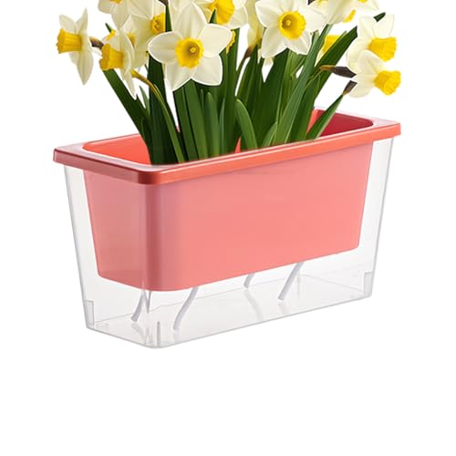 Freistehender Pflanzkübel – dekorativer Selbstfülltopf, rechteckige Wandpflanzgefäße für den Innenbereich, kleine Fenster-Gartenbox | Blumenkasten für Balkonblumen