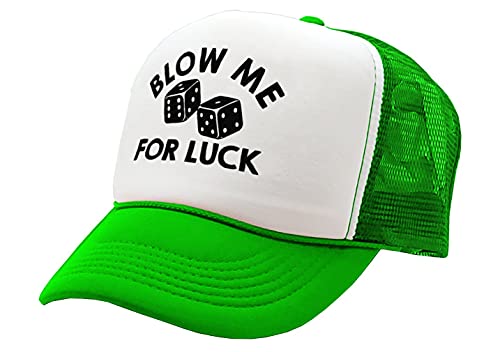 Image of Guacamole - Blow ME for Luck - Casino Craps dice - Vintage Retro Style Trucker Cap Hat