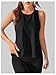 SweatyRocks Women's Backless Criss Cross Cut Out Sleeveless Crewneck Gym Yoga Tops Shirts Black Small