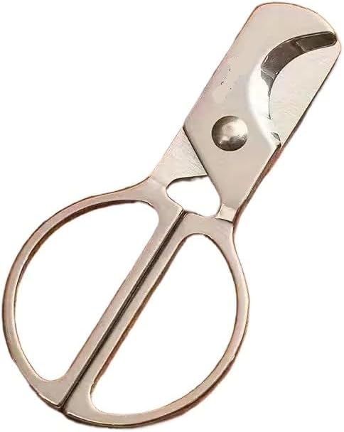 Cigar Scissors Cutter Stainless Steel Heavy Duty Compact 2-in-1 Design Metal Slicer Portable Pocket Tool Case