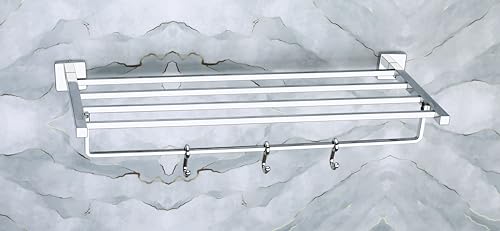 Image of Stainless Steel 304 Towel Rack /Towel Stand /Hanger for Bathroom /Bathroom Accessories (24 inch, Chrome)