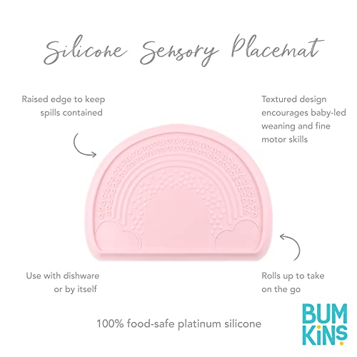 Set de table sensoriel pour alimentation de bébé et sevrage à LED avec ventouse fixe
