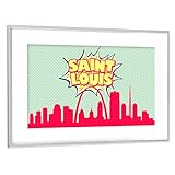 artboxONE Poster mit Rahmen Silber 75x50 cm Saint Louis von 