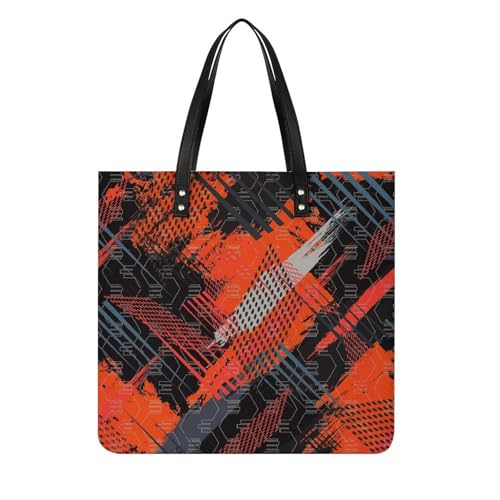Tote bag rouge et noir vintage pour voyage et escapades urbaines