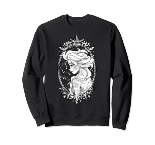 Disney Frozen Elsa Sketch Portrait Snowflakes Sudadera