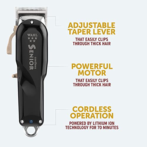 Wahl Professional 5-Star Series Cordless Senior Clipper #8504 – Great For Professional Stylists And Barbers – 70 Minute Run Time #TOP1