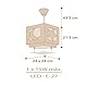 Dalber Lampe kinderzimmer, kinderlampe Pendelleuchte Hängelampe, Deckenleuchte Kinder, Deckenlampe kinderzimmer, Mond und Sterne Beige MoonLight, 63232B, E27