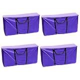 QWORK Hay Bale Storage Bag, 4 Pack 420D Horse and Livestock Hay Bale Bag, Large Tote Collapsible Bag