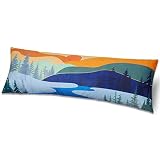 Play Tailor Body Pillow Cover with Zipper 20x54 Soft Velvet Body Pillow Case Patterned Long Pillowca