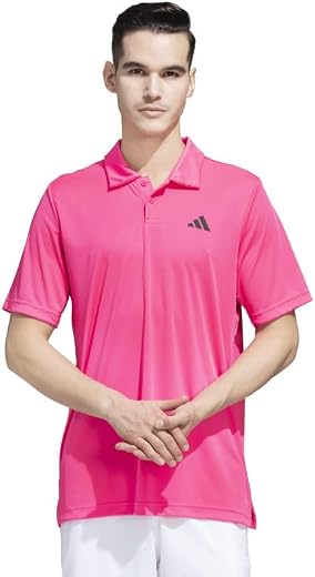 adidas Men Club Polo Sports Polo Shirts, Pink, Large