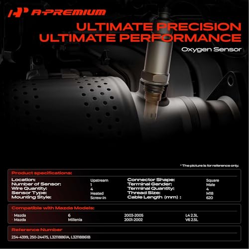 Sensor de Oxígeno Upstream A-Premium para Mazda 6 2003-2005 miniatura 2