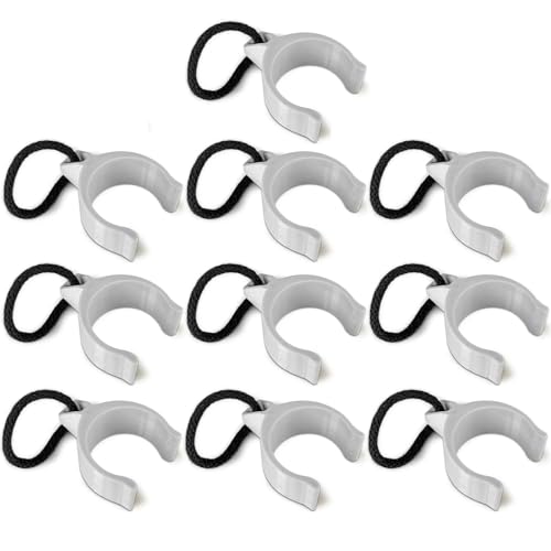 KAJAWIS - 10 clips pour bâche de piscine - Ø 50 mm - Supports de piscine à cadre rond - Convient pour INTEX & BESTWAY - Film de protection de fixation