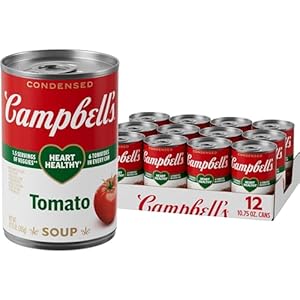 Campbell’s Condensed Heart Healthy Tomato Soup, 10.75 oz Can (12 Pack)
