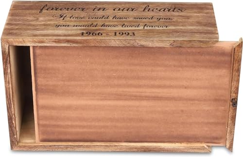Personalisierte Holzurne für menschliche Asche – Baum des Lebens Gedenkurne für Erwachsene, Männer, Frauen und Haustiere (Katzen und Hunde) – klein 15,2 x 10,2 x 7,6 cm, passend für bis zu 18 kg