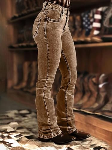 Flamingals Bootcut Jeans for Women Mid Rise Stretchy Skinny Jeans Wash Vintage Curvy Trendy Denim Pants4