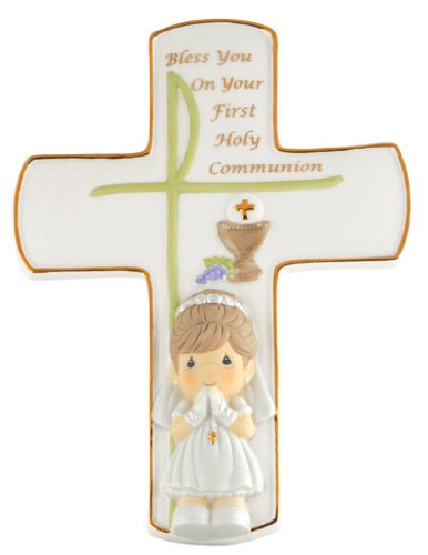 Precious Moments Communion Girl Cross