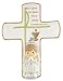 Precious Moments, Communion Gifts, “Bless You On Your First Holy Communion”, Girl, Bisque Porcelain Cross with Stand, #104409