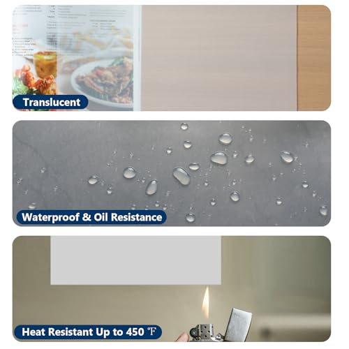 Image of WochiTV Translucent Silicone Rubber Sheet, 12 inch Wide x 3 /8 inch Thick x 12 inch Long Heat Resistant Rubber Mat for DIY Gaskets Material, Pads, Sealing, Cushion, Microwave Oven Protection
