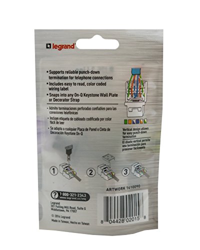 Legrand, Home Office & Theater, Phone Jack, White, Rj25, Single, F9042Whv1 #TOP3