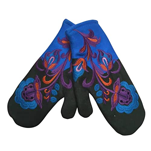 sfadf Wollhandschuhe Damen Kaschmirhandschuhe Damen Arbeitshandschuhe verdicken Winterhandschuhe mit Blumenstickerei warme Fingerlose Handschuhe für kaltes Wetter Cover
